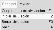 Opción de iniciar simulación